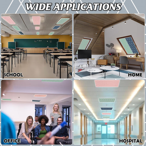 8Pcs Lights,4 2 Fluorescent Light Covers for Classroom Ceiling x Feet Inspirational Sayings Magnetic Light Cover