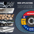 WORKPRO 10-Pack Flap Discs, 4-1/2-inch, T29 Zirconia Abrasive Grinding Wheel and Flap Sanding Disc