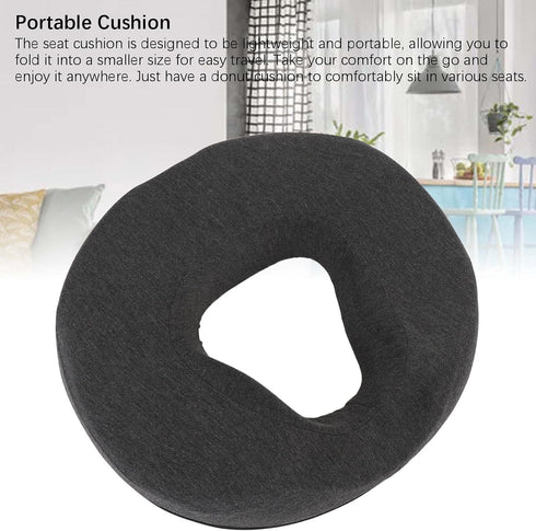 Zerodis Donut Seat Cushion, Memory Foam Chair Cushion with U Shape Portable Sitting Pillow for Home Office Car (Dark