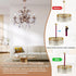 4.9ft 2 PATIKIL Chandelier Chain Cord Cover, Pcs Velvet Cloth Fabric Chain Sleeve Decorative Cord Covers for Chandelier