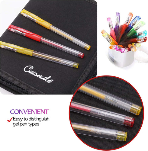 Glitter Gel Pens for Adult Coloring Books, 96 Pack Artist Gel Pens with 50% More Ink for Drawing and Crafts