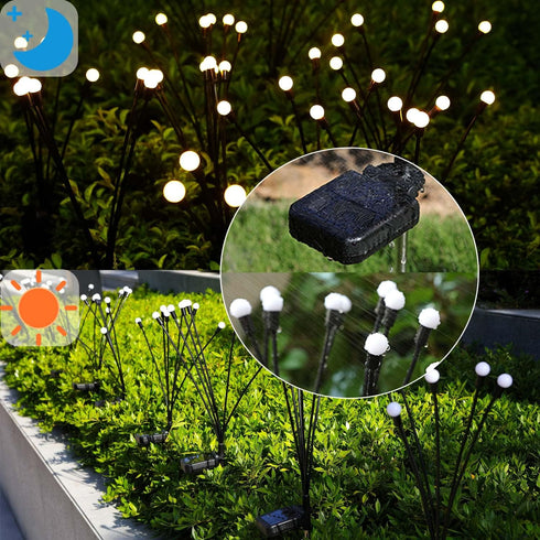 4 Pack ZFNN Solar Garden Lights Outdoor, Firefly Swaying Lights, Waterproof Garden Decor for Yard Patio Pathway Lawn