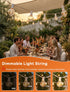 25Ft 27 Bulbs(2 Abeja LED Outdoor String Light, Patio Globe String Lights with Shatterproof LED Clear Spare), Hanging