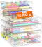 Plastic Pencil Box, Lifewit, Large Capacity Hard Case with Snap-tight Lid, 10 Pack