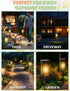 ALLIVING 8 Pack Solar Lights Outdoor Waterproof, Bright Solar Pathway Lights with Auto On/Off, Weatherproof Garden