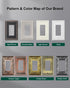 6-Pack Decorator Outlet Cover Plate, Aged Bronze Metal Wall Plates for Electrical Outlets and Switches