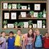 Set Bookshelf Bulletin Board Back to School Plant Motivational Classroom Decoration Reading Poster Potted Plant Back