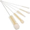 REDECKER Pig Bristle and Wool Tip Bottle Cleaning Brush Set, Made in Germany, Set of 5, Various Sizes