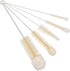 REDECKER Pig Bristle and Wool Tip Bottle Cleaning Brush Set, Made in Germany, Set of 5, Various Sizes