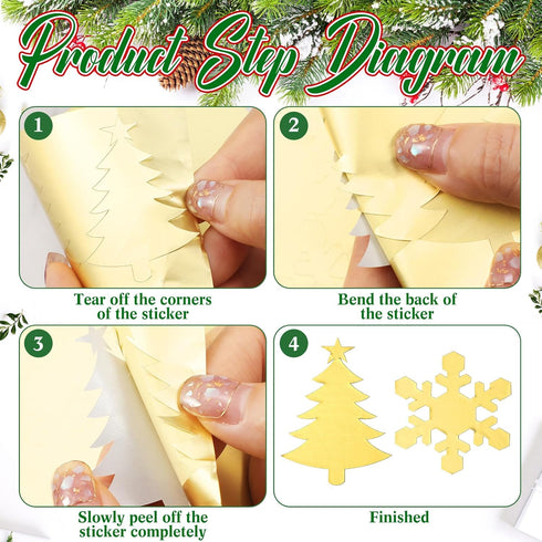 Christmas Envelopes with Green and Red Design, 200 Pcs Self Adhesive Greeting Card Pockets for Holiday Letters