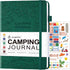 JUBTIC Camping Journal and RV Travel Log Book, A5 Adventure Journal for 25 Camping, Hiking, Family Travel