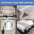 16.4ft Dimmable 6000K 300 2835, 3M Lepro LED Strip Light White, Vanity Lights, Super Bright LED Tape Lights, LEDs