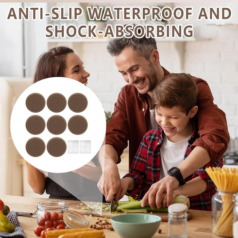 OMASUNB 8 1.57Inch Pcs Circular Cutting Board Feet Reusable Rubber Feets for Cutting Boards & Cutting Board Feet Non