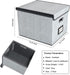 Huolewa Upgraded Collapsible File Storage Organizer Boxes with Lids, Portable Large Linen Filing Storage Boxes (Grey) -