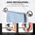22 Inch YOHOM Suction Cup Towel Bar for Shower Stainless Steel Bathroom Hand Towel Holder Suction Washcloth Holder