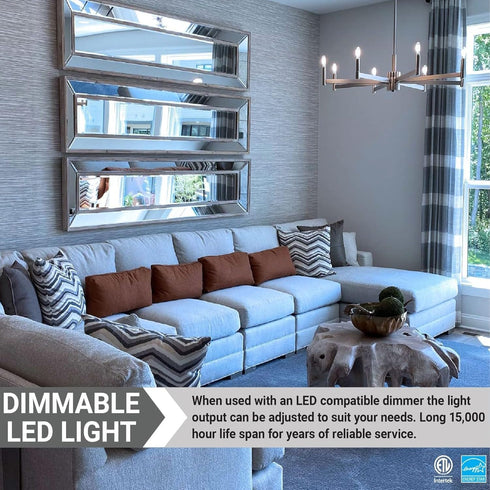 E12 Bulbs B11 Bulb Dimmable 4.5W (40W 5000K 300 Diodesy- LED Candelabra Candle Base Chandelier Light Equivalent) Bright