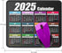 Calendar Mouse Pad with Non-Slip Rubber Base, Premium-Textured Waterproof Mousepads for Office Home