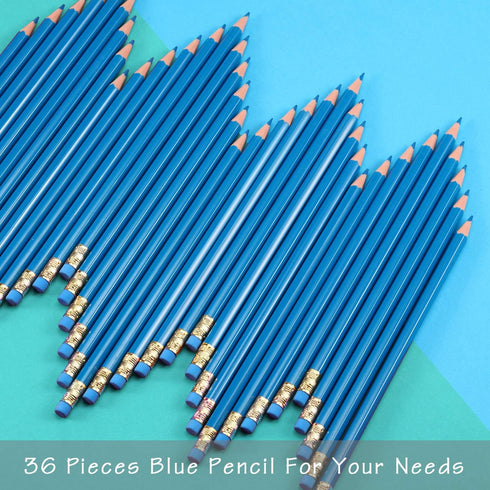 Zhanmai 36 Pieces Checking Pencils, Erasable #2 HB Pencils for Coloring Tests and Grading