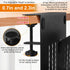 LUKETURE Desk Side Storage - Under Desk Laptop Holder, 2 Tier Steel Hanging Storage, No Drill Organizer, Black