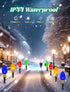 C9 7Ft 4 C9 Bulbs, Christmas Pathway Stake Lights, String Lights with Jumbo Multicolor LED Stake, Christmas Decorations