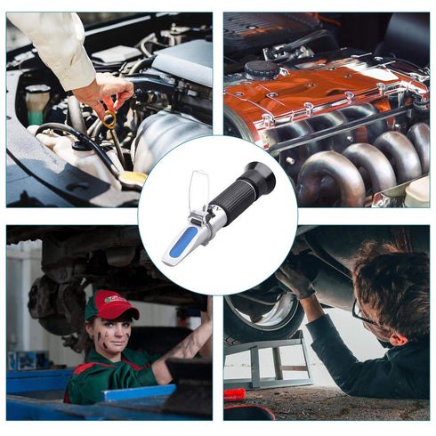 Antifreeze Refractometer - 3-in-1 Coolant Tester for Checking Freezing Point and Concentration