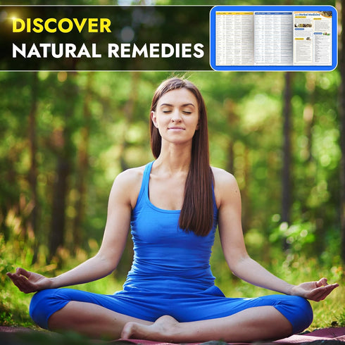 Zastic! Herbal Medicine Chart, 140 Herbs, 9" x 12" Waterproof Holistic Guide to Health & Wellness