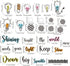 Simply Stylish Motivational Bulletin Board Set with Bulletin Board Border Keep Shining Positive Saying Accent Class Decor for Teacher Motivational Accent Light Bulb Cutout for Class School Decoration by Tevxj