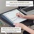 ECR4Kids Memo Station, MessageStor Dry-Erase Glass Board Desk Organizer, Grey
