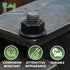 Metal Spacers Online M8 1.25 10 Pack 10.9 13mm x Thread Flange Nuts Black Zinc Steel, Grade Lock Nut with Drive