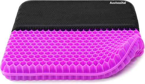 Auvivasital Plus Size Gel Seat Cushion for Long Sitting, Extra Large and Thick,