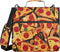 Fisyme Vintage Sausage Pizza Zipper Binder 3 Ring with Zipper and Shoulder Strap