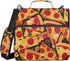Fisyme Vintage Sausage Pizza Zipper Binder 3 Ring with Zipper and Shoulder Strap