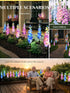 3 Pack 2 GIGALUMI Solar Lights Outdoor for Garden Decor, Solar Flower Lights Waterproof, Lighting Modes Delphinium