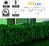weillsnow 164Ft 500 8 LED Green St. Patrick's Day Lights, Waterproof Twinkle with Memory Functions Green String Lights