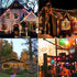 7Ft 15 Bulbs, Vigdur Solar String Lights Outdoor, Globe Multicolor String Lights with Plastic Shatterproof LED Hanging