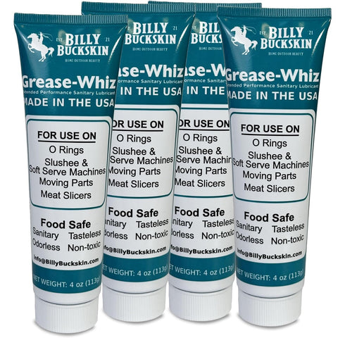 Grease-Whiz Food Grade Grease Lubricant (4oz, 4 Pack) - Food Grade Lube