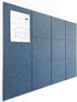 Large Cork Board Alternative - 12 Pack Felt Wall Tiles, 47"x35", Ocean Blue