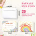 FTRZX 20 Pack 001 Boho Kids Thank You Cards, Boho Rainbow Thank You Card For Baby Shower Birthday Party, Kids Birthday