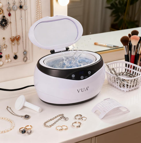 VUA 22oz 304 5 Ultrasonic Jewelry Cleaner, Ring Cleaner, Ultrasonic Cleaner Machine, Stainless Steel Tank, Time Modes