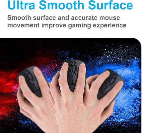 Large Extended Gaming Mouse Pad, Non-Slip Waterproof Rubber Base, Stitched Edges, Colorful Starry Sky