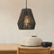 Woven Pendant Light Fixtures, ELYONA 7" Farmhouse Coastal Hanging Lamp with Matte