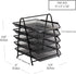 Mind Reader 5-Tier Paper Tray, Set of 2, Black Metal Mesh Desktop Organizer, File Storage, 11.75" L x 14" W x 14.5" H