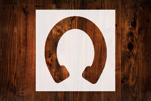 Horseshoe Style Design Stencil, 4-Inch - Reusable Mylar Cutout for Art, Crafts & DIY Projects