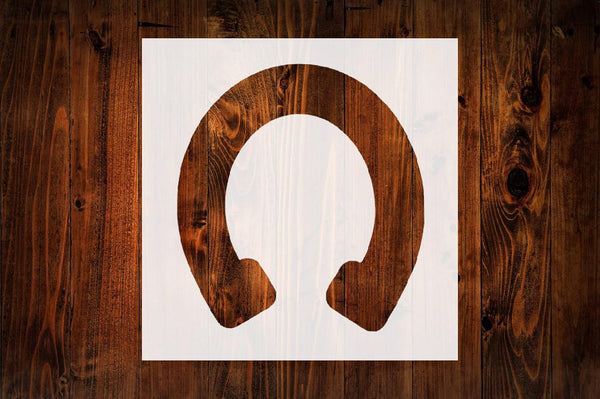 Horseshoe Style Design Stencil, 4-Inch - Reusable Mylar Cutout for Art, Crafts & DIY Projects