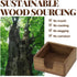 Buqoo North American Black Walnut Wood Sticky Note Pad Holder for Desk, Memo Holder Paper Dispenser, Desktop