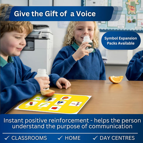 Snack Choice Board – Premium Durable Plastic Visual Schedule for Kids, 16 Autism Communication Cards