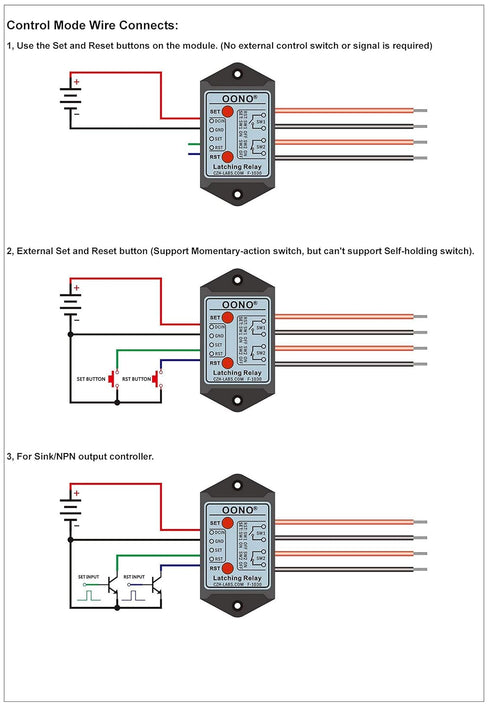 DPST 1NO 1NC 8Amp Latching Relay Module (DC 12V)