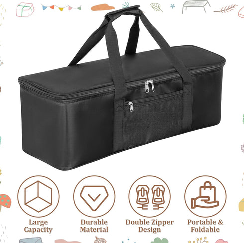 Xthrotsenk 23.6" x9.8 x7.9 Grill Tool Storage Bag, Large Capacity Grill Accessory Storage, Heavy-Duty Grills Utensil