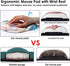 Ergonomic Mouse Pad with Wrist Support, Comfortable Non-Slip PU Base for Home Office Gaming and Pain Relief