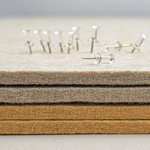 Decorative Felt Bulletin Board, 24 x 18 inches Cork Board Alternative with 20 Pushpins - Foldable Photo Board